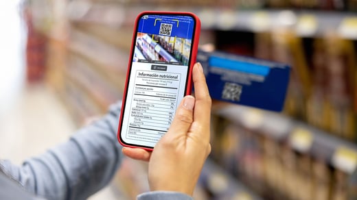 Tuotteen ravintotietojen tarkastaminen GS1 2D-koodin avulla