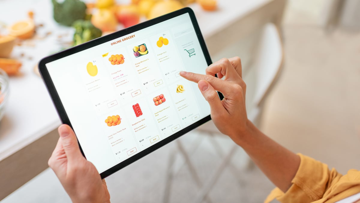 Ruoan verkkokauppa tabletilla